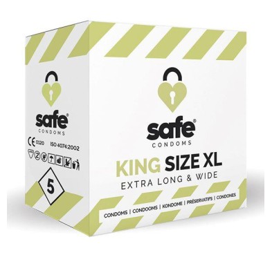 SAFE - Condoms King Size XL Extra Long & Wide (5 pcs)